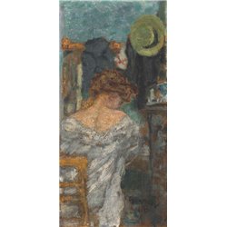 Сидящая женщина со спины - Модульная картины, Репродукции, Декоративные панно, Декор стен