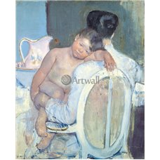 Картина на холсте по фото Модульные картины Печать портретов на холсте Сидящая женщина с ребенком
