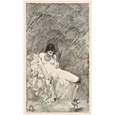 Картина на холсте по фото Модульные картины Печать портретов на холсте Сидящая обнаженная женщина и танцующий фаллос