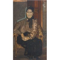 Портреты картины репродукции на заказ - Сидящая старуха