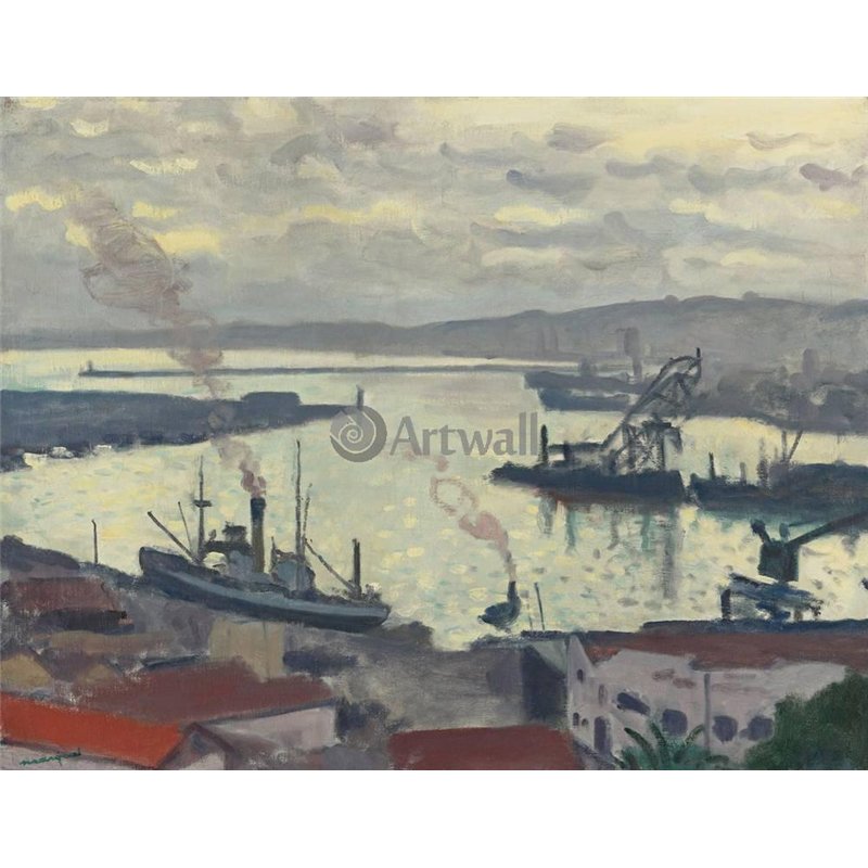 Порт Алжира, пасмурно