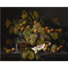 Картина на холсте по фото Модульные картины Печать портретов на холсте Розен Северин «Натюрморт с виноградом»