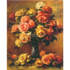 Картина на холсте по фото Модульные картины Печать портретов на холсте Розы в вазе