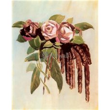 Картина на холсте по фото Модульные картины Печать портретов на холсте Розы и сережки