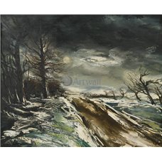 Картина на холсте по фото Модульные картины Печать портретов на холсте Снежный пейзаж