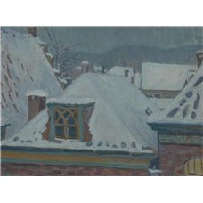 Картина на холсте по фото Модульные картины Печать портретов на холсте Снежные крыши