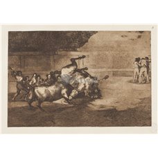 Картина на холсте по фото Модульные картины Печать портретов на холсте Тавромахия - лист B. Пикадор, поддетый быком