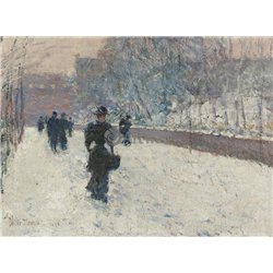 Прогулка, зима в Нью Йорке