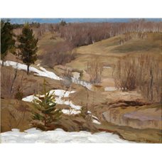 Картина на холсте по фото Модульные картины Печать портретов на холсте Таяние снега на склонах