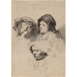Три женских головы - Модульная картины, Репродукции, Декоративные панно, Декор стен