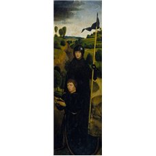 Картина на холсте по фото Модульные картины Печать портретов на холсте Триптих аббата Яна Краббе, правая панель - св. Уильям из Малеваля с братом