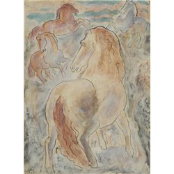 Три лошади - Модульная картины, Репродукции, Декоративные панно, Декор стен