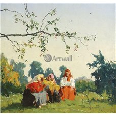 Картина на холсте по фото Модульные картины Печать портретов на холсте Три крестьянки
