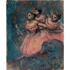 Картина на холсте по фото Модульные картины Печать портретов на холсте Три танцовщицы в красном