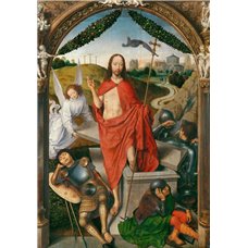 Картина на холсте по фото Модульные картины Печать портретов на холсте Триптих Воскресения Христова, центральная панель