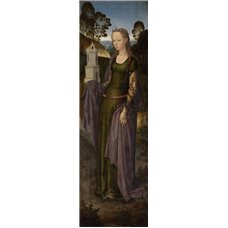 Картина на холсте по фото Модульные картины Печать портретов на холсте Триптих Адриана Рейна, правая панель - св. Варвара