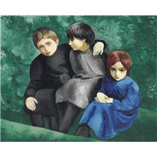 Картина на холсте по фото Модульные картины Печать портретов на холсте Трое сирот