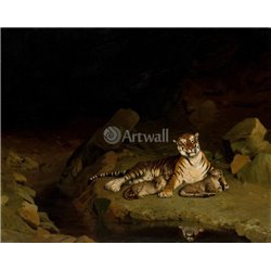 Тигриная семья - Модульная картины, Репродукции, Декоративные панно, Декор стен