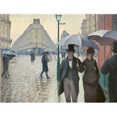 Картина на холсте по фото Модульные картины Печать портретов на холсте Улица Парижа в дождь
