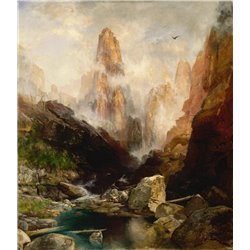 Туман в каньоне Канаб, штат Юта - Модульная картины, Репродукции, Декоративные панно, Декор стен