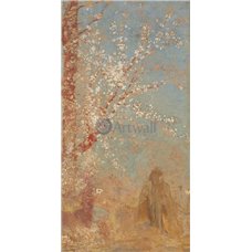 Картина на холсте по фото Модульные картины Печать портретов на холсте Фигура под цветущим деревом