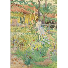 Картина на холсте по фото Модульные картины Печать портретов на холсте Франс Эурида «Женщина в саду»