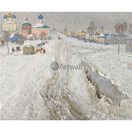 Русский город под снегом