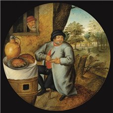 Картина на холсте по фото Модульные картины Печать портретов на холсте Фламандские пословицы - Человек, режущий одним ножом хлеб и дерево