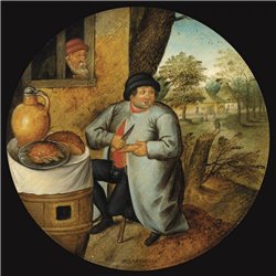Фламандские пословицы - Человек, режущий одним ножом хлеб и дерево - Модульная картины, Репродукции, Декоративные панно, Декор стен