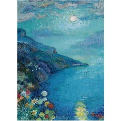 Цветы средиземноморья в лунном свете - Модульная картины, Репродукции, Декоративные панно, Декор стен