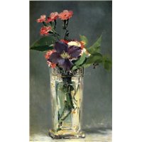 Портреты картины репродукции на заказ - Цветы в хрустальной вазе