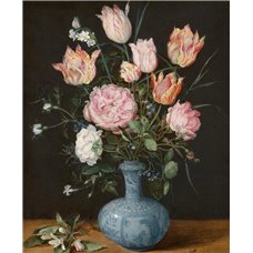 Картина на холсте по фото Модульные картины Печать портретов на холсте Цветы в вазе Ван Ли