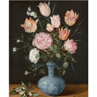 Портреты картины репродукции на заказ - Цветы в вазе Ван Ли
