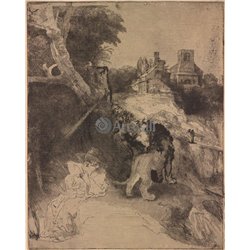 Св. Иероним читает в итальянском пейзаже