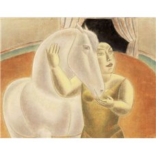 Картина на холсте по фото Модульные картины Печать портретов на холсте Цирк, женщина с лошадью