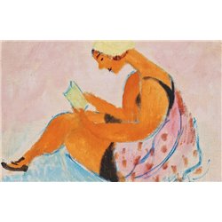 Читающая женщина - Модульная картины, Репродукции, Декоративные панно, Декор стен