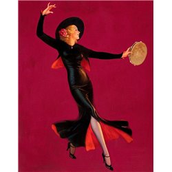 Эглстон Эдвард «Танцующая с бубном» - Модульная картины, Репродукции, Декоративные панно, Декор стен
