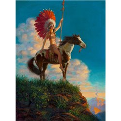 Эглстон Эдвард «Индейская принцесса» - Модульная картины, Репродукции, Декоративные панно, Декор стен