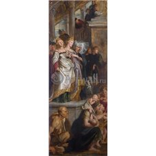 Картина на холсте по фото Модульные картины Печать портретов на холсте Эскиз алтарного образа для церкви св.Бавона_левая панель триптиха. Три свидетельницы