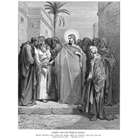 Портреты картины репродукции на заказ - Христос и динарий кесаря, Новый Завет