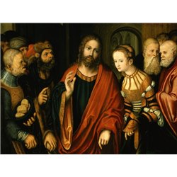 Христос и блудница - Модульная картины, Репродукции, Декоративные панно, Декор стен