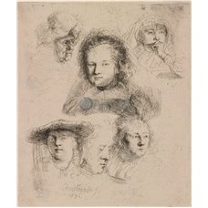 Картина на холсте по фото Модульные картины Печать портретов на холсте Эскизы головы Саскии и других