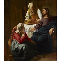 Портреты картины репродукции на заказ - Христос в доме Марфы и Марии