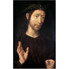 Картина на холсте по фото Модульные картины Печать портретов на холсте Христос-Страстотерпец (Муж скорбей), левая створка диптиха