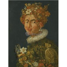 Картина на холсте по фото Модульные картины Печать портретов на холсте Флора, последователь Арчимбольдо