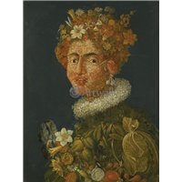 Портреты картины репродукции на заказ - Флора, последователь Арчимбольдо