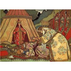 Картина на холсте по фото Модульные картины Печать портретов на холсте Царь Дадон перед Шамаханской царицей
