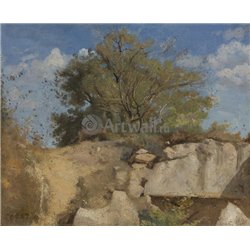 Фонтенбло, вершина с деревом - Модульная картины, Репродукции, Декоративные панно, Декор стен