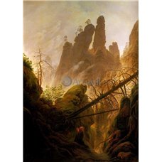 Картина на холсте по фото Модульные картины Печать портретов на холсте Ущелье в горах
