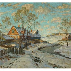 Снег в деревне